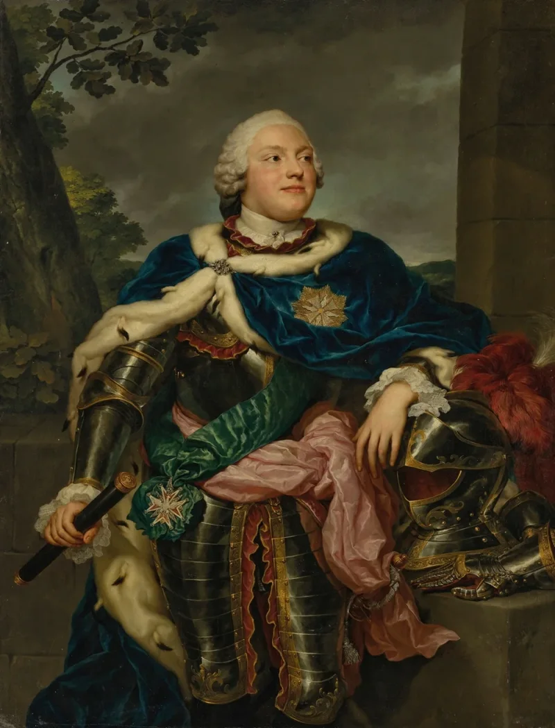 Anton Raphael Mengs – Porträt von Friedrich Christian 1722 | Giclée Kunstdruck gerahmt