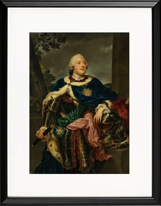 Anton Raphael Mengs – Porträt von Friedrich Christian 1722 | Giclée Kunstdruck gerahmt