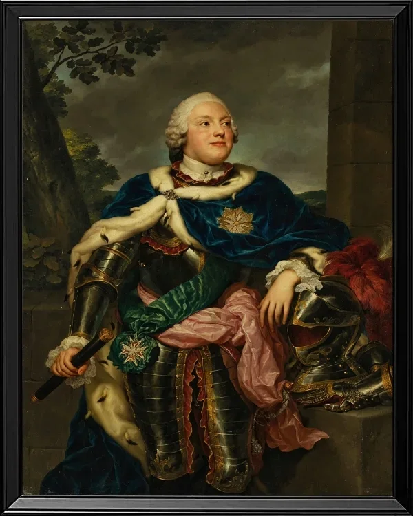 Anton Raphael Mengs – Porträt von Friedrich Christian 1722 | Giclée Kunstdruck gerahmt