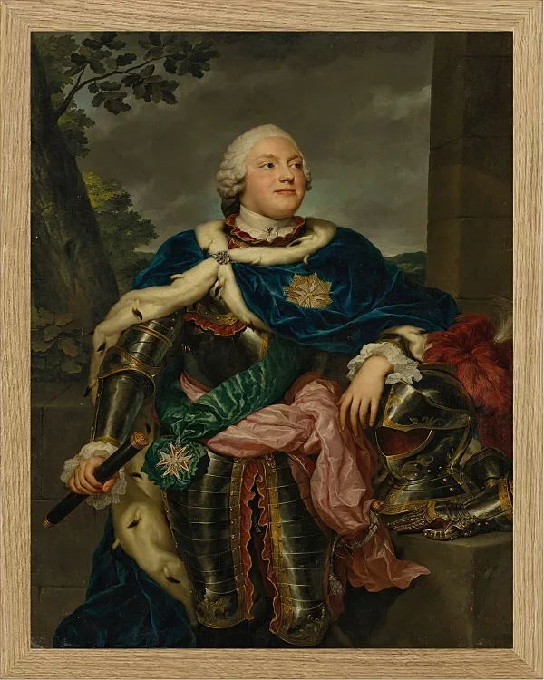 Anton Raphael Mengs – Porträt von Friedrich Christian 1722 | Giclée Kunstdruck gerahmt