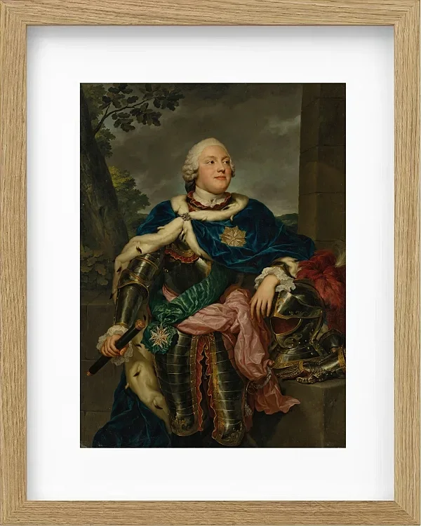 Anton Raphael Mengs – Porträt von Friedrich Christian 1722 | Giclée Kunstdruck gerahmt