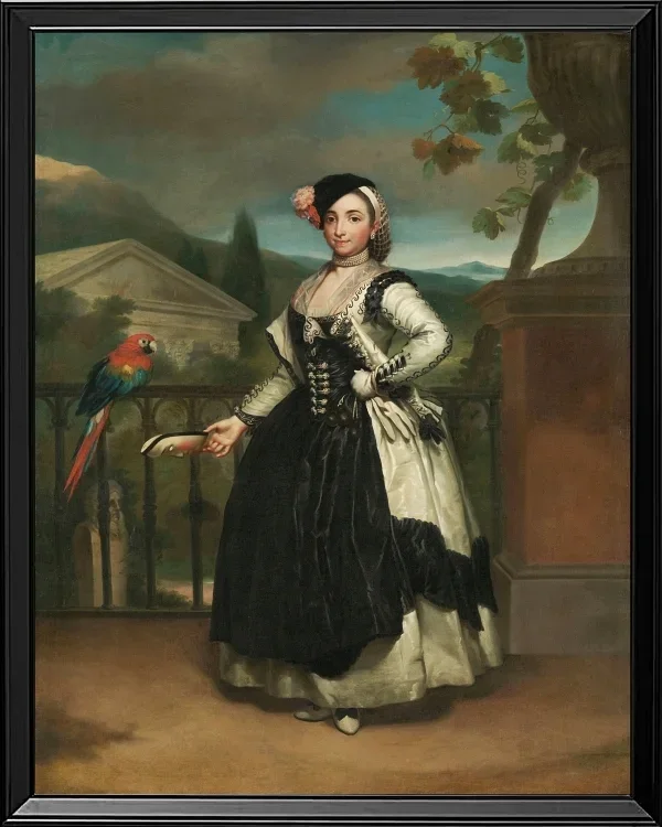 Anton Raphael Mengs – Porträt von Isabel Parreño y Arce 1771 | Giclée Kunstdruck gerahmt