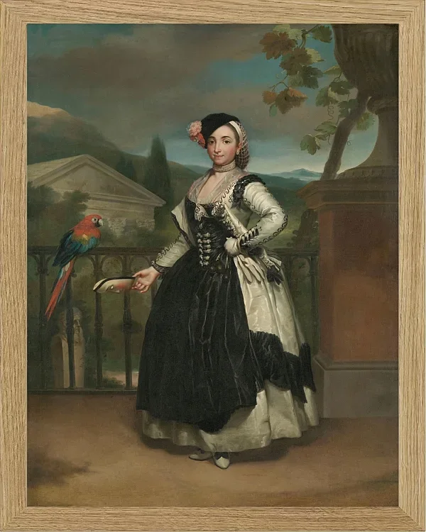 Anton Raphael Mengs – Porträt von Isabel Parreño y Arce 1771 | Giclée Kunstdruck gerahmt