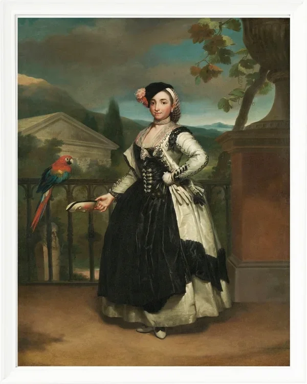 Anton Raphael Mengs – Porträt von Isabel Parreño y Arce 1771 | Giclée Kunstdruck gerahmt
