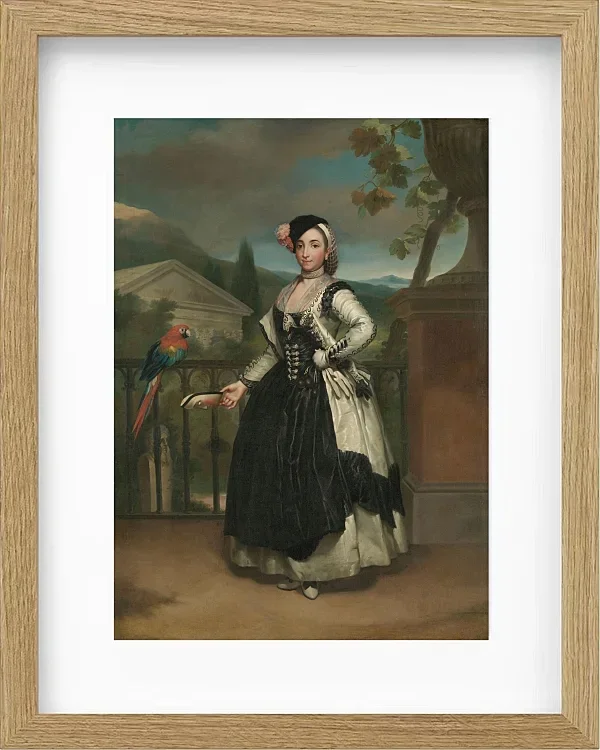 Anton Raphael Mengs – Porträt von Isabel Parreño y Arce 1771 | Giclée Kunstdruck gerahmt