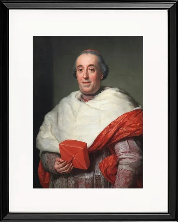 Anton Raphael Mengs – Porträt von Kardinal Zelada 1773 | Giclée Kunstdruck gerahmt