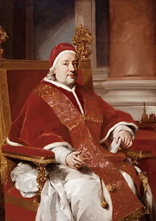 Anton Raphael Mengs | Portræt af Pave Clemens XIII - 1760 | Indrammet kunsttryk | Klassicisme | formida