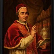 Anton Raphael Mengs – Porträt von Papst Clemens XIII  1757 | Giclée Kunstdruck gerahmt