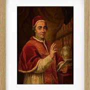 Anton Raphael Mengs – Porträt von Papst Clemens XIII  1757 | Giclée Kunstdruck gerahmt
