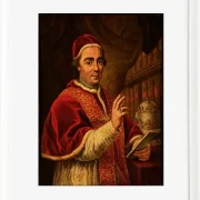 Anton Raphael Mengs – Porträt von Papst Clemens XIII  1757 | Giclée Kunstdruck gerahmt
