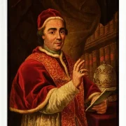 Anton Raphael Mengs – Porträt von Papst Clemens XIII  1757 | Giclée Kunstdruck gerahmt
