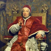 Anton Raphael Mengs – Porträt von Papst Clemens XIII  1758 | Giclée Kunstdruck gerahmt