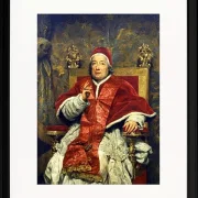 Anton Raphael Mengs – Porträt von Papst Clemens XIII  1758 | Giclée Kunstdruck gerahmt