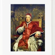 Anton Raphael Mengs – Porträt von Papst Clemens XIII  1758 | Giclée Kunstdruck gerahmt