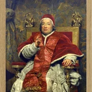 Anton Raphael Mengs – Porträt von Papst Clemens XIII  1758 | Giclée Kunstdruck gerahmt