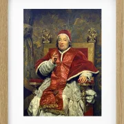 Anton Raphael Mengs – Porträt von Papst Clemens XIII  1758 | Giclée Kunstdruck gerahmt