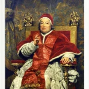 Anton Raphael Mengs – Porträt von Papst Clemens XIII  1758 | Giclée Kunstdruck gerahmt