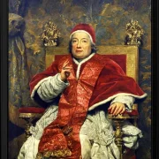 Anton Raphael Mengs – Porträt von Papst Clemens XIII  1758 | Giclée Kunstdruck gerahmt