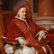 Anton Raphael Mengs – Porträt von Papst Clemens XIII  1760 | Giclée Kunstdruck gerahmt