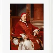 Anton Raphael Mengs – Porträt von Papst Clemens XIII  1760 | Giclée Kunstdruck gerahmt
