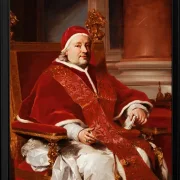 Anton Raphael Mengs – Porträt von Papst Clemens XIII  1760 | Giclée Kunstdruck gerahmt