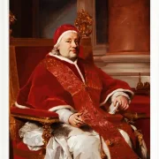 Anton Raphael Mengs – Porträt von Papst Clemens XIII  1760 | Giclée Kunstdruck gerahmt