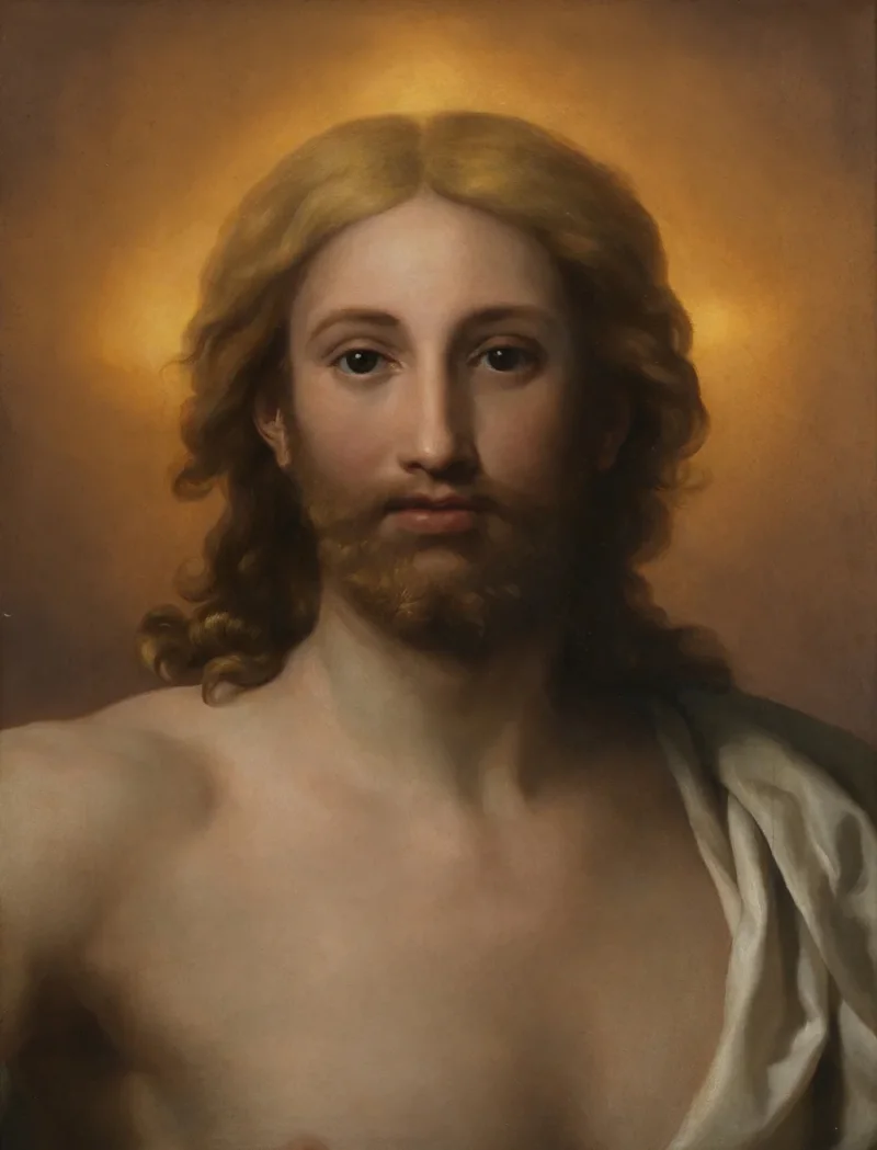 Anton Raphael Mengs – Retter der Welt 1778 | Giclée Kunstdruck gerahmt