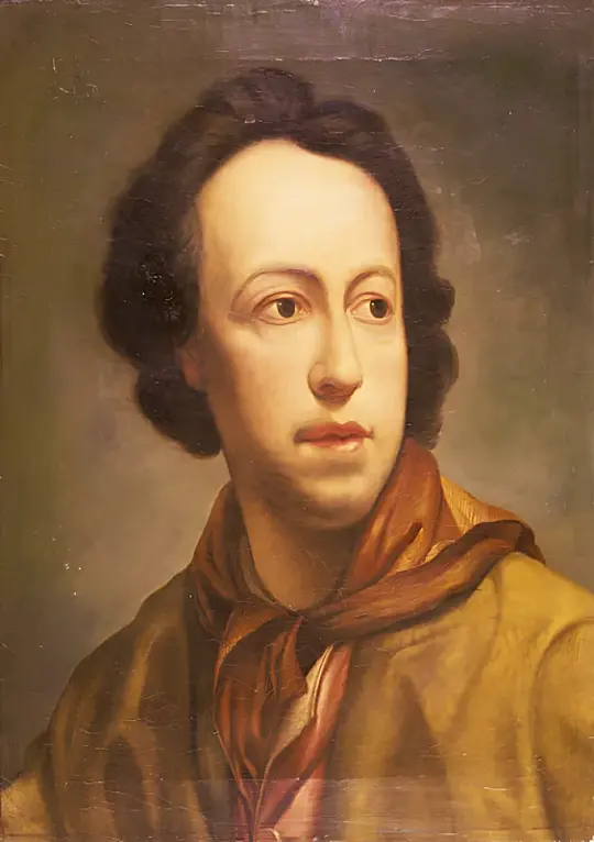 Anton Raphael Mengs | Selvportræt - 1760 | Indrammet kunsttryk | Klassicisme | formida