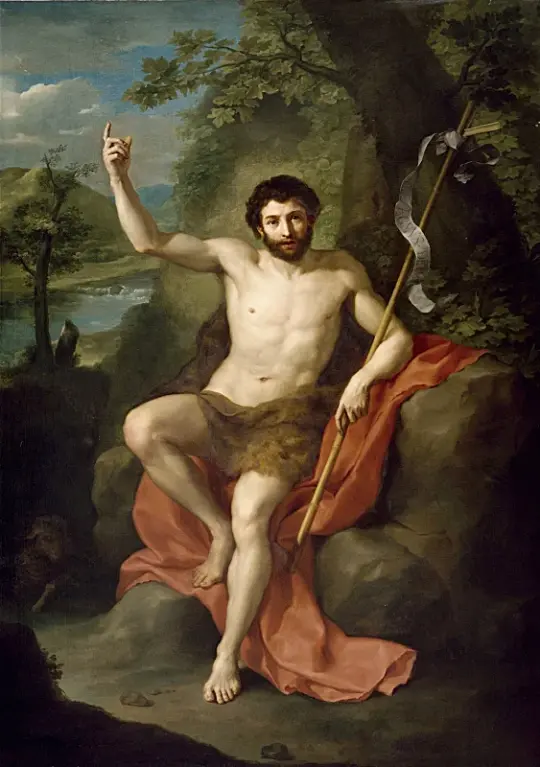 Anton Raphael Mengs | Johannes Døberen - 1760 | Indrammet kunsttryk | Klassicisme | formida