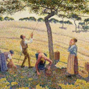 Camille Pissarro - Æblehøst 1888 | Indrammet giclée-kunsttryk