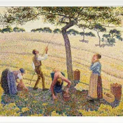 Camille Pissarro - Æblehøst 1888 | Indrammet giclée-kunsttryk