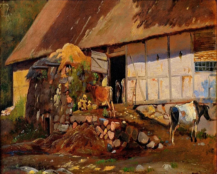 Außerhalb des Kuhstalls - 1847