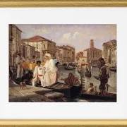 Ausstieg aus einer Gondel in Venedig – 1852
