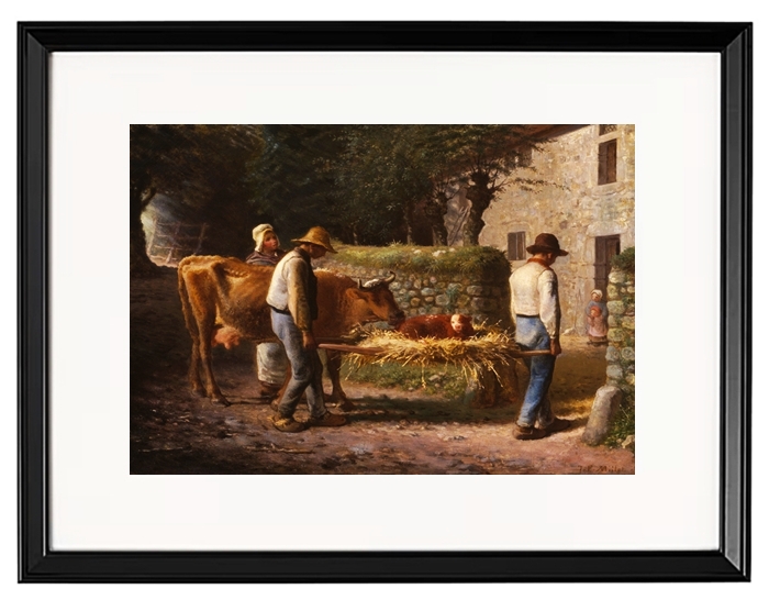 Bauern bringen ein auf dem Feld geborenes Kalb nach Hause – 1864