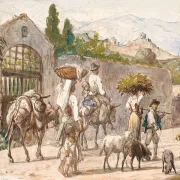Bauern auf dem Weg nach Rom - 1869