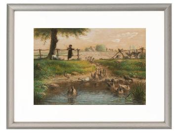 Bauernkinder am Enten Teich – 1865