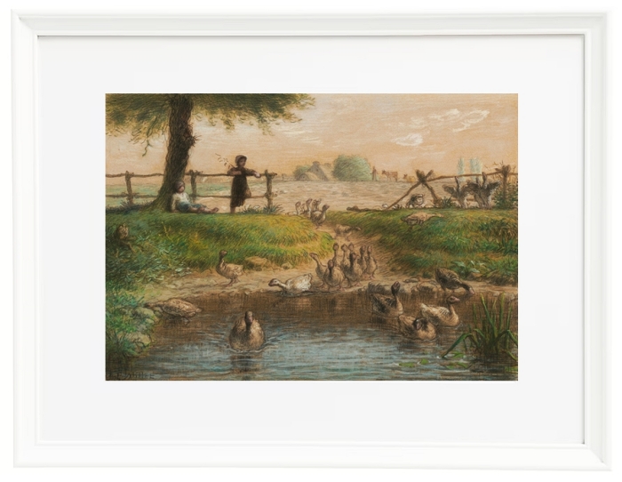 Bauernkinder am Enten Teich – 1865