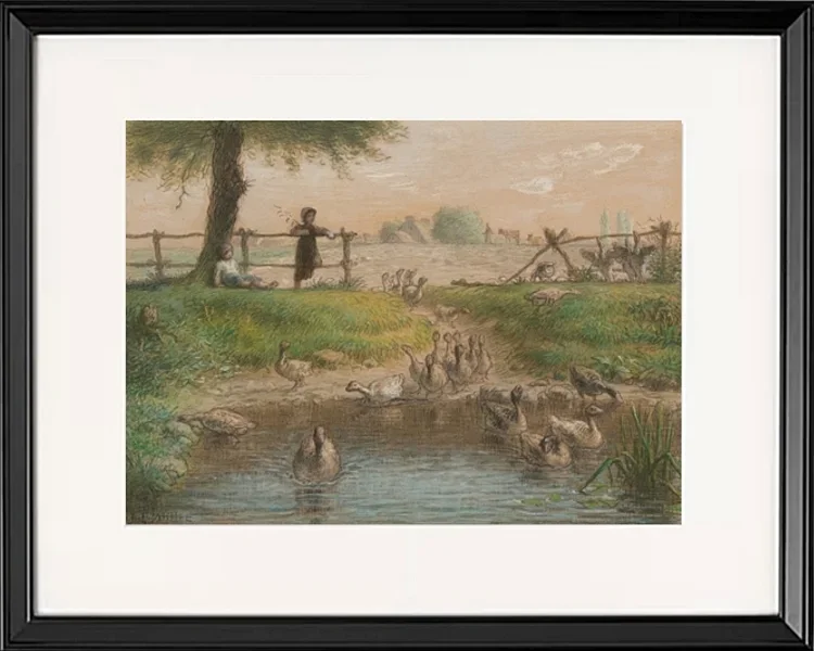 Bauernkinder am Enten Teich – 1865