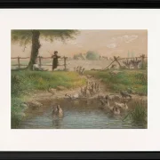 Bauernkinder am Enten Teich – 1865