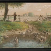 Bauernkinder am Enten Teich – 1865
