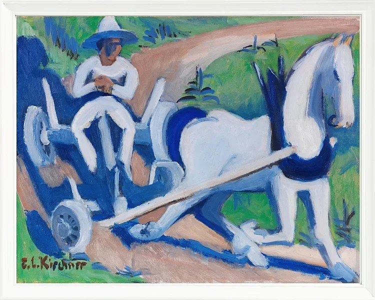 Bauernwagen mit Pferd - 1922