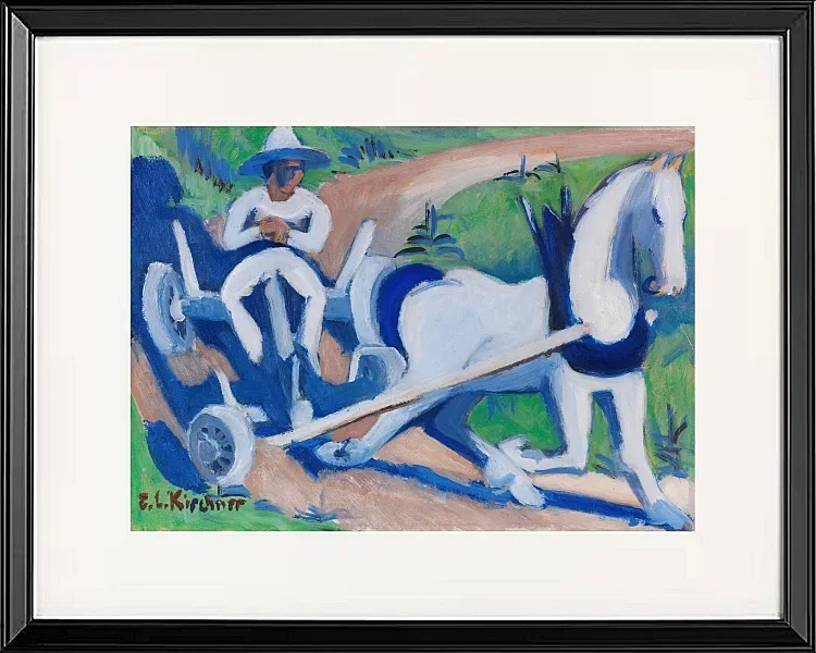 Bauernwagen mit Pferd - 1922