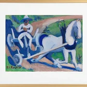 Bauernwagen mit Pferd - 1922