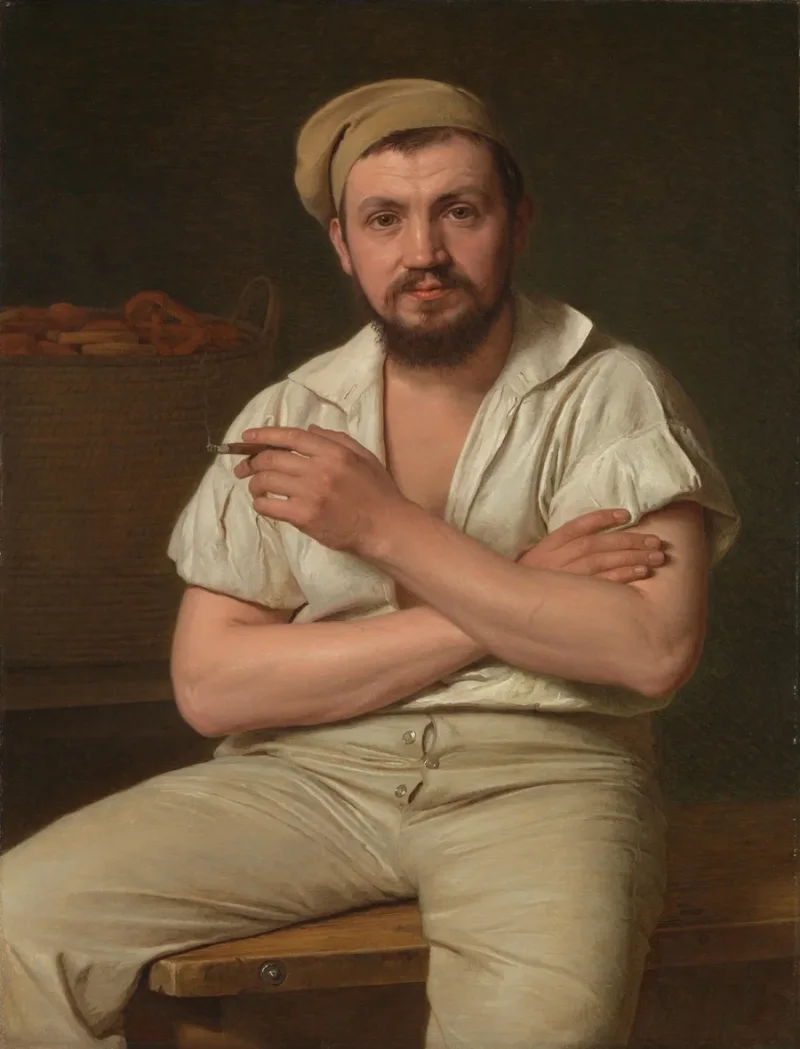 Christen Købke – Bäckermeister P. Ryder 1848 | Giclée Kunstdruck gerahmt