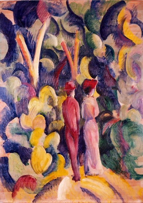 Paar auf dem Waldweg – 1913