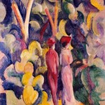 Paar auf dem Waldweg – 1913