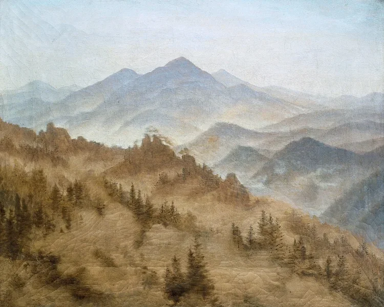 Berge im aufsteigenden Nebel - 1835