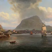 Bergen von der nördlichen Bucht aus gesehen - 1836
