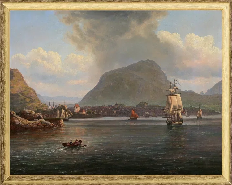 Bergen von der nördlichen Bucht aus gesehen - 1836