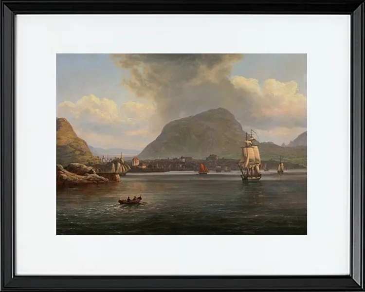 Bergen von der nördlichen Bucht aus gesehen - 1836